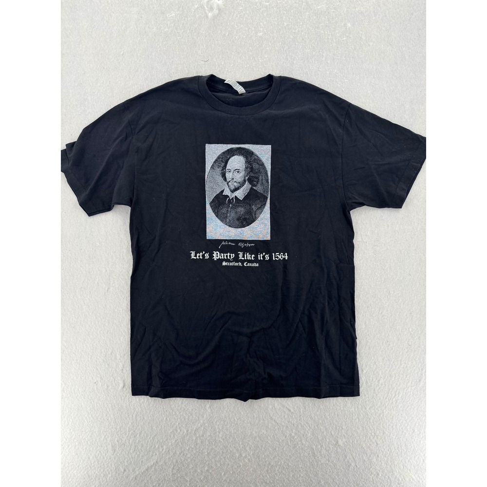 Alstyle - Shakespeare Party Like 1564 Graphic Tee - Black - L - Mens